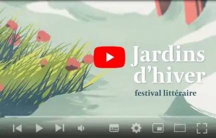 Vignette Youtube avec neige et coquelicots illustrés